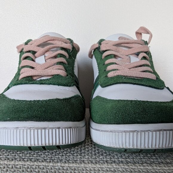 Lacoste Green and White T-clip Sneaker, Size 7.5 - Picture 5 of 14
